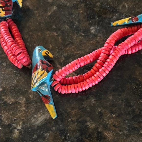 Colorful Parrot Beaded Necklace - Picture 2 of 2